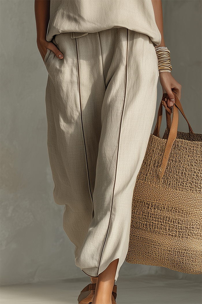 Sleeveless Casual Two Piece Set