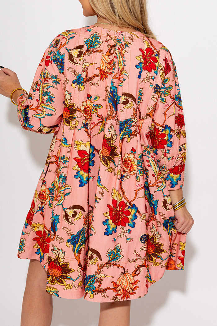 Casual Floral Pocket Dress