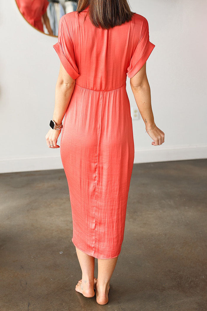 Casual Button Tie Dress