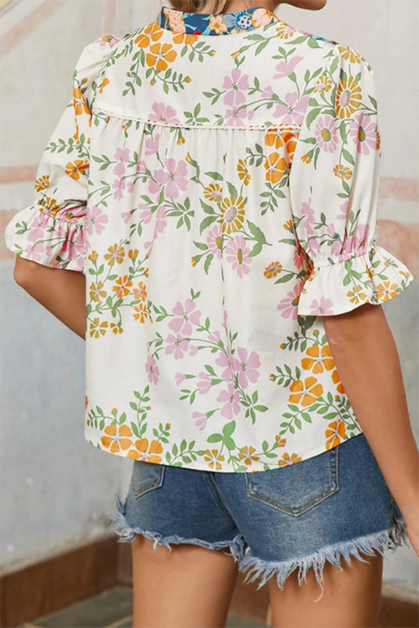 Boho Floral Crochet Top