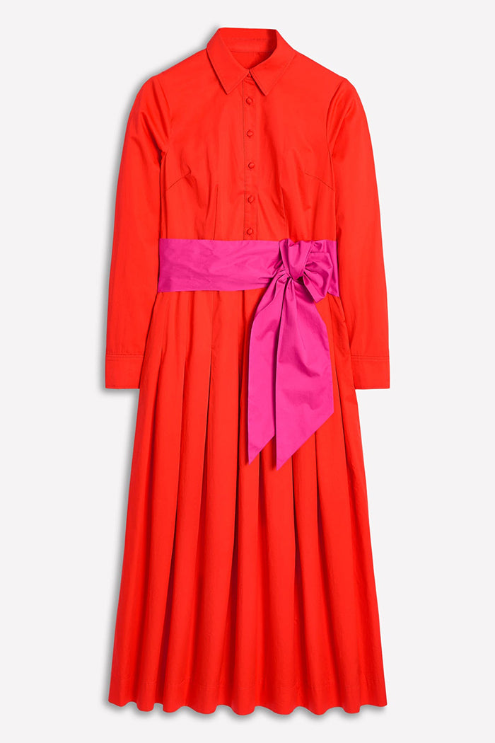 Maxi Pleated Bow Dress