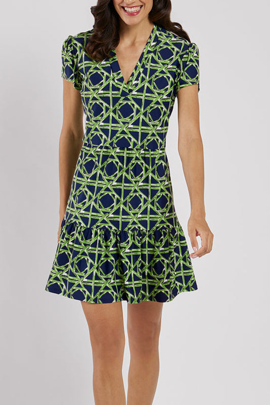 Puffed Shoulders Tiered Mini Dress