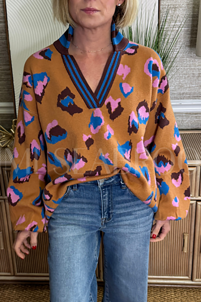 Casual Graffiti Pattern Sweater