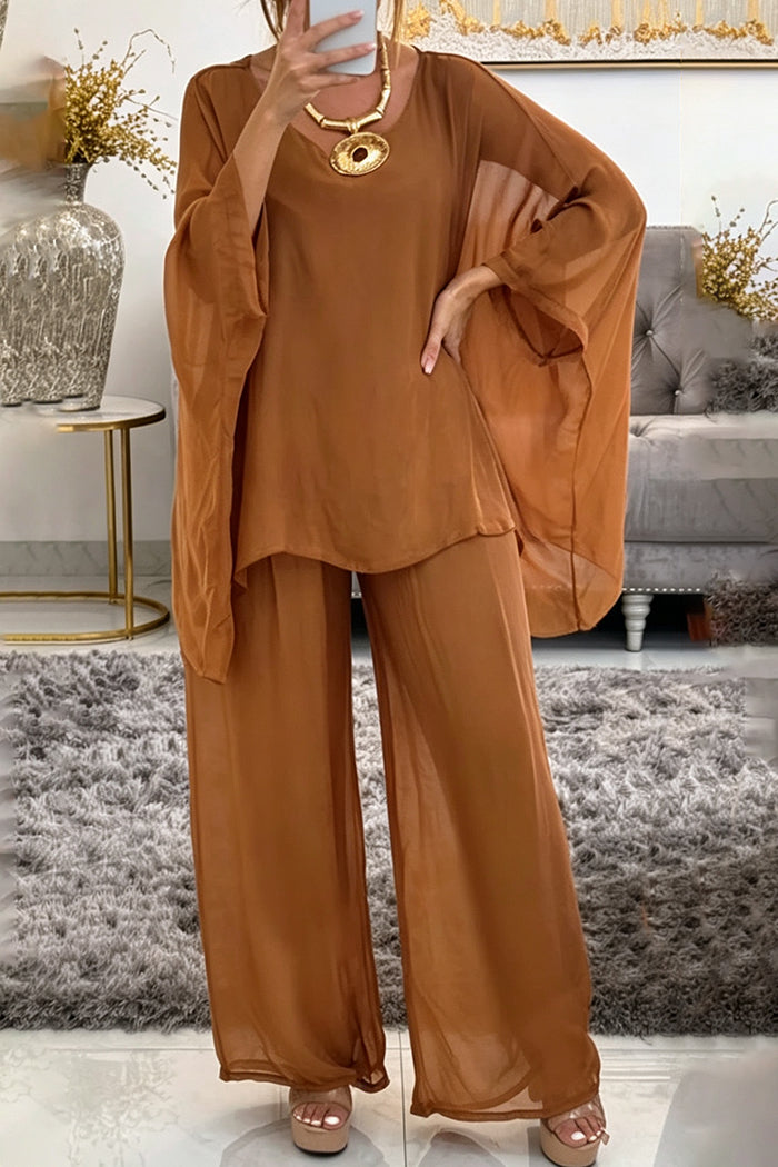 Batwing Sleeve Top & Pants Set