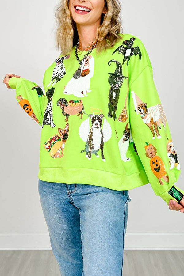 Casual Halloween Dogs Sweatshirt
