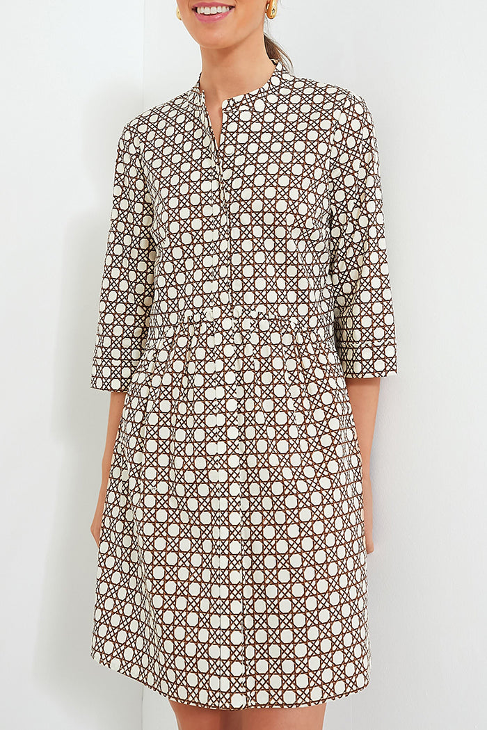 Geometric Pattern Shirt Dress