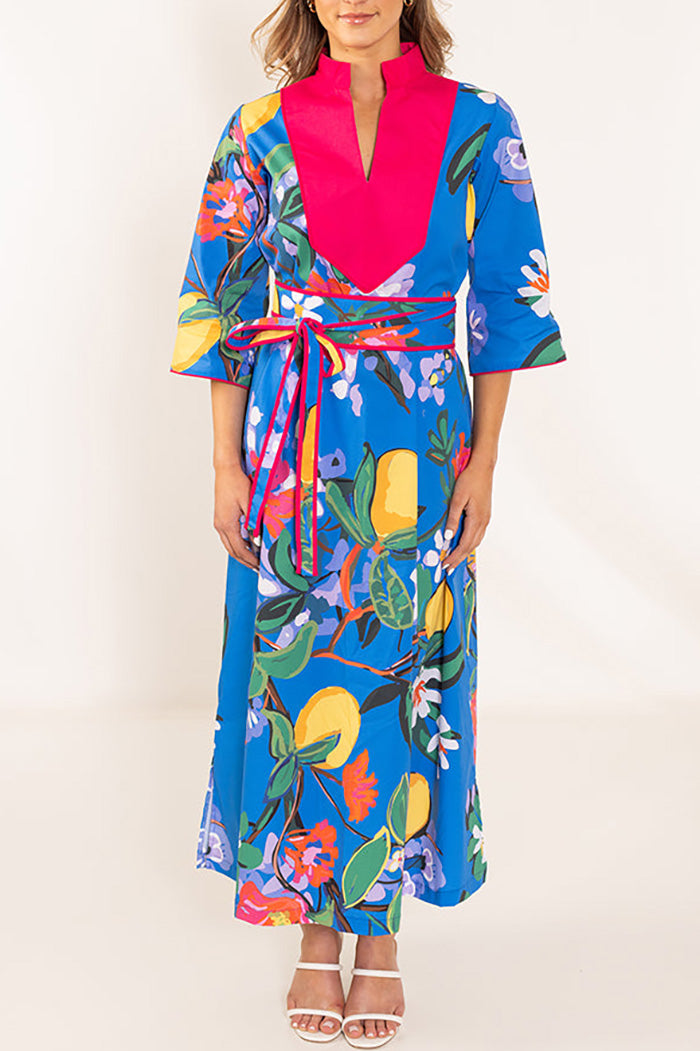 Floral Print Pocket Maxi Dress