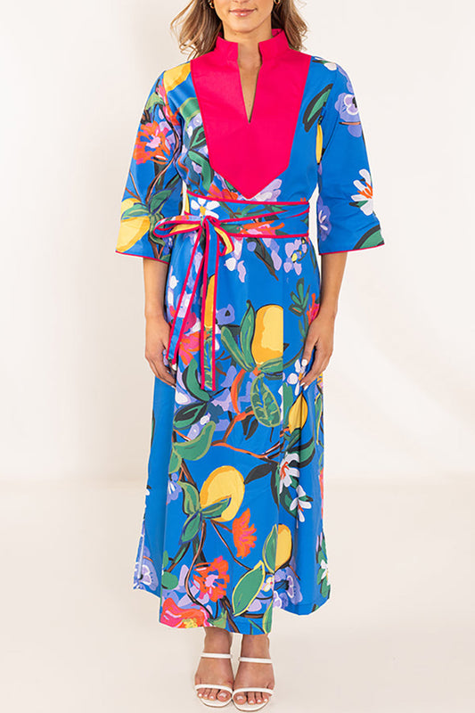 Floral Print Pocket Maxi Dress