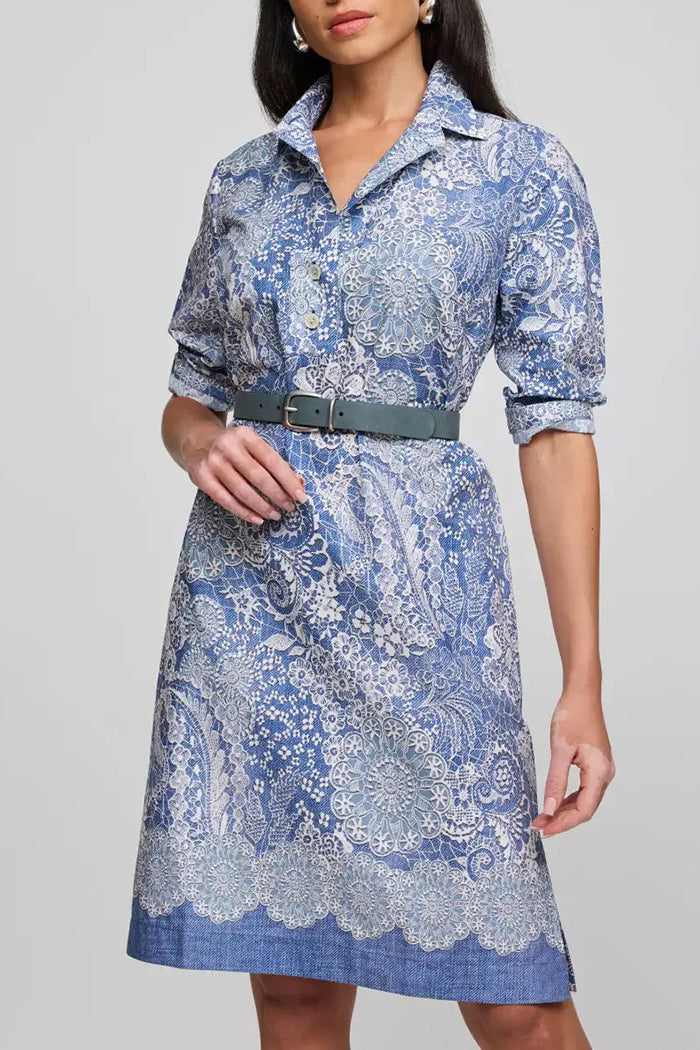Casual 3/4 Sleeve Pocket Dress