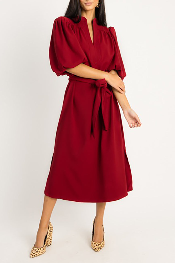 Casual Puff Sleeve Dress