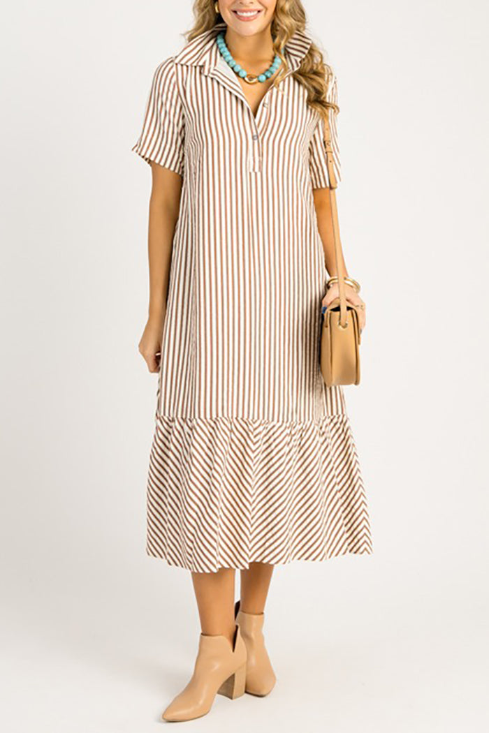 Casual Stripe Maxi Dress