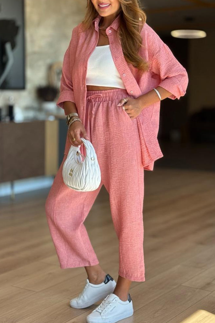 Casual Two-Piece Shirt Set