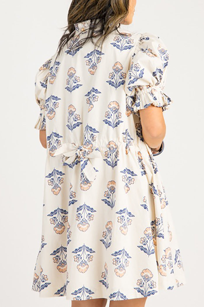 Vintage Floral Tie Back Dress