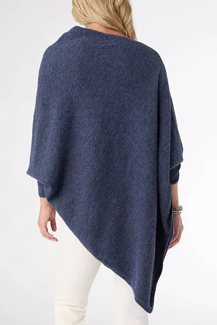 Causal Solid Ccolor Sweater Poncho