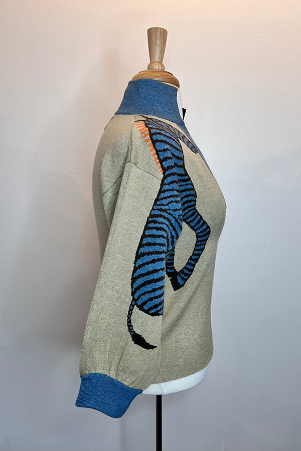 Casual Zebra pattern Sweater