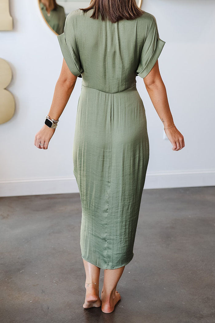 Casual Button Tie Dress