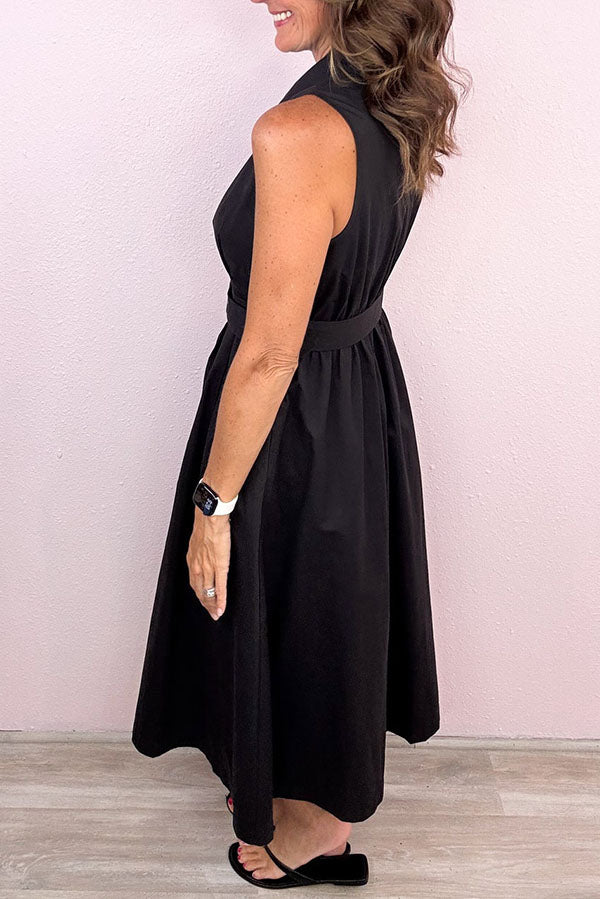 Removable Belt Pocket Dress