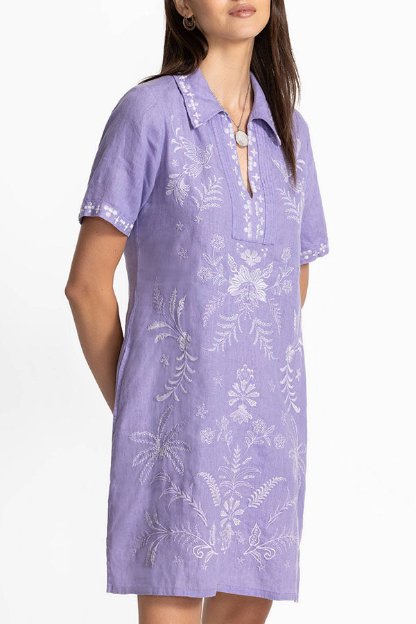 Casual Floral Embroidery Dress