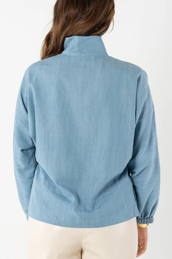 Long Sleeve Denim Top