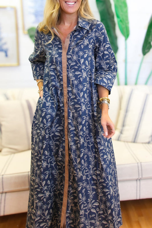 Vine Patterned Maxi Dress