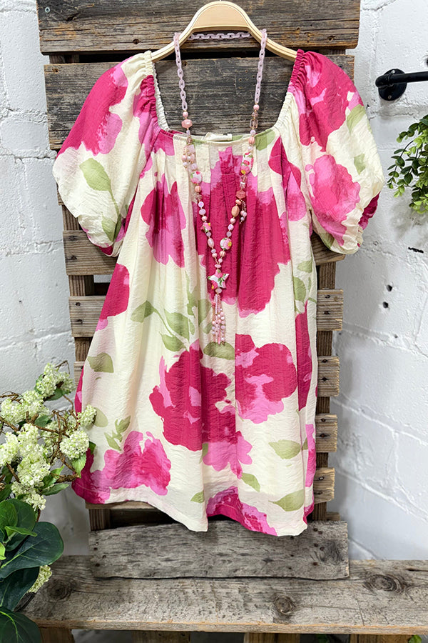 Casual Floral Print Dress