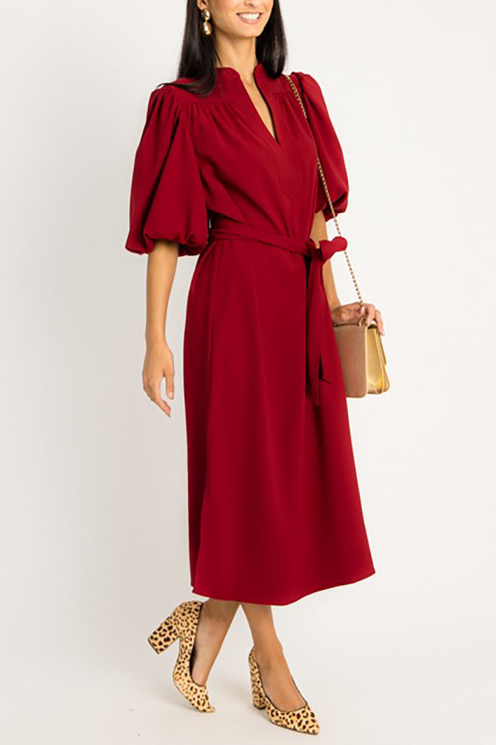 Casual Puff Sleeve Dress