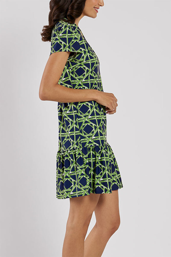 Puffed Shoulders Tiered Mini Dress