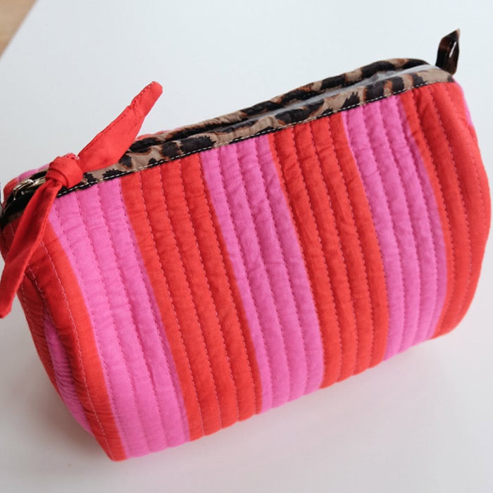 Print Quilted Makeup Bag