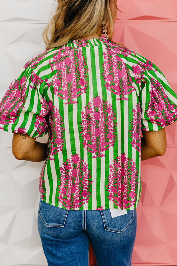 Puff Sleeve Floral Top