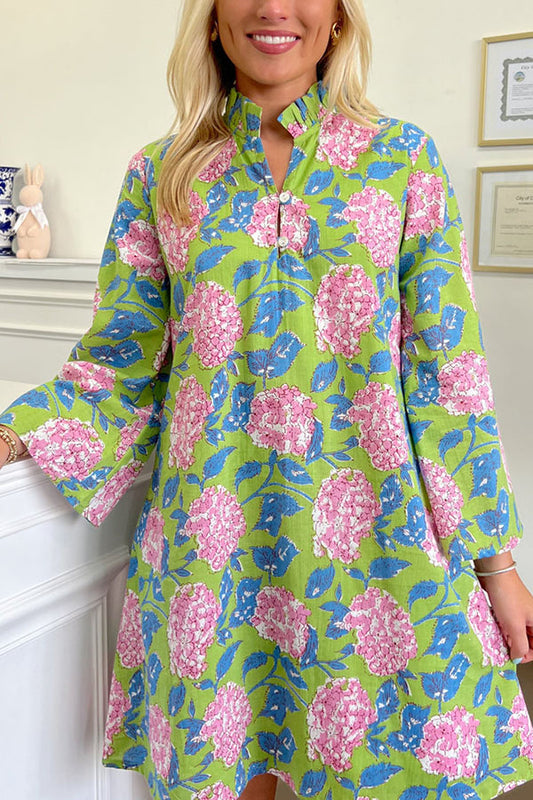 Ruffles Collar Floral Dress