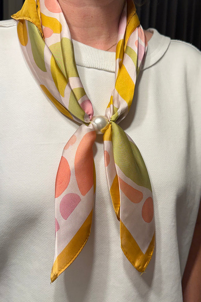 Magnetic Pearl Scarf With Ring