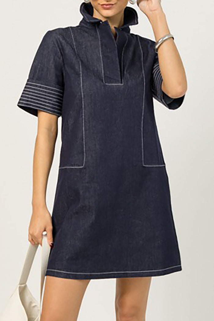 Stitch Detail Pullover Dress