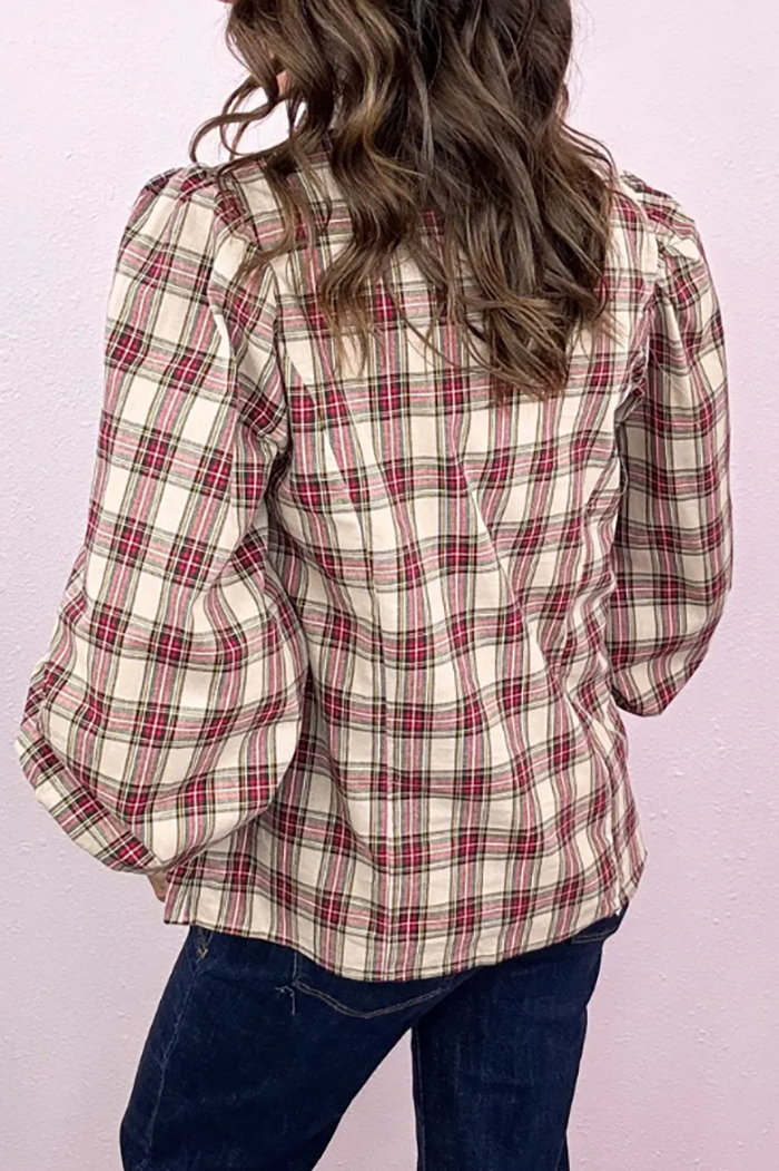 Casual Check Pattern Top