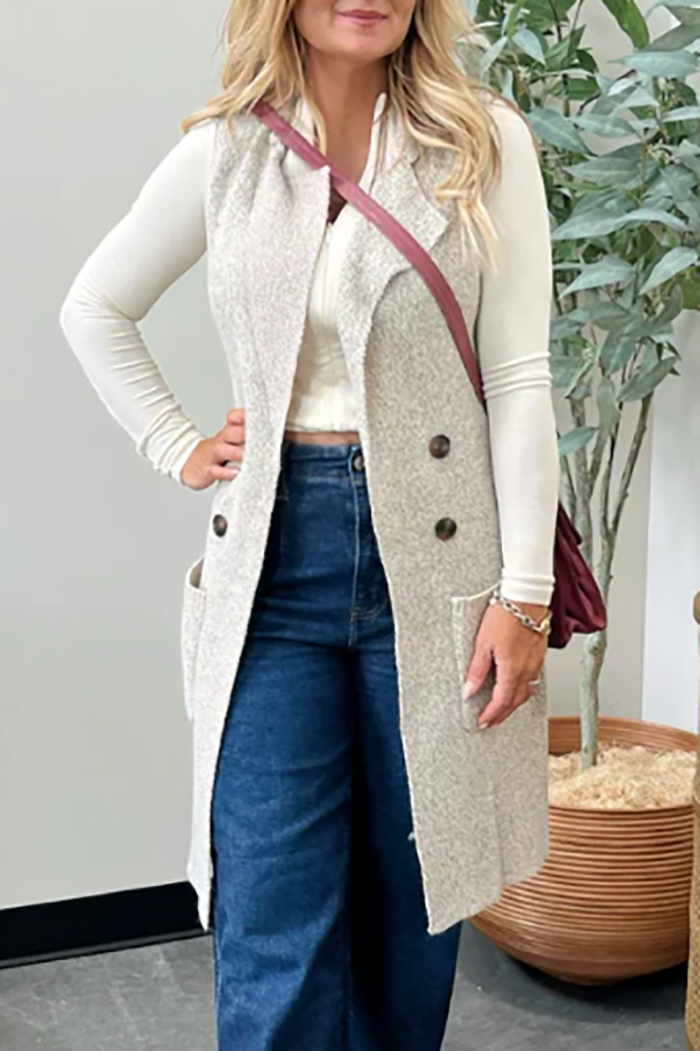 Casual Pocket Sweater Vest