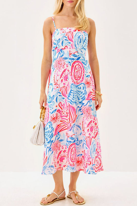 Mixed Printed Suspender Dress