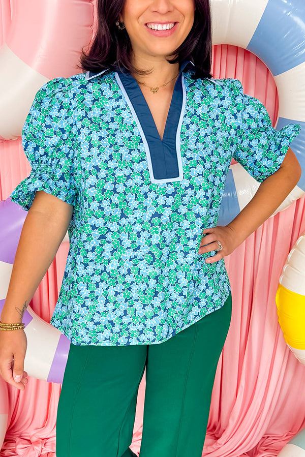 Puff SLeeve Floral Top