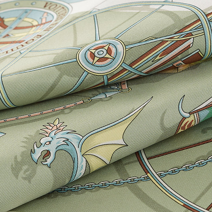 Glacier Blue Carriage Print Scarf