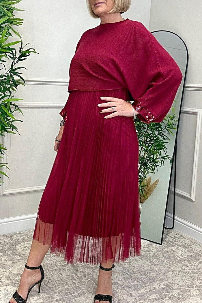 Knit Jumper & Pleated Tulle Dress Set