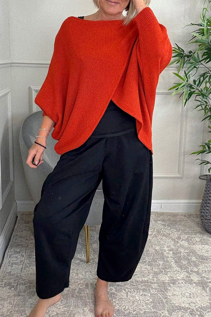Batwing Drape Knit Jumper