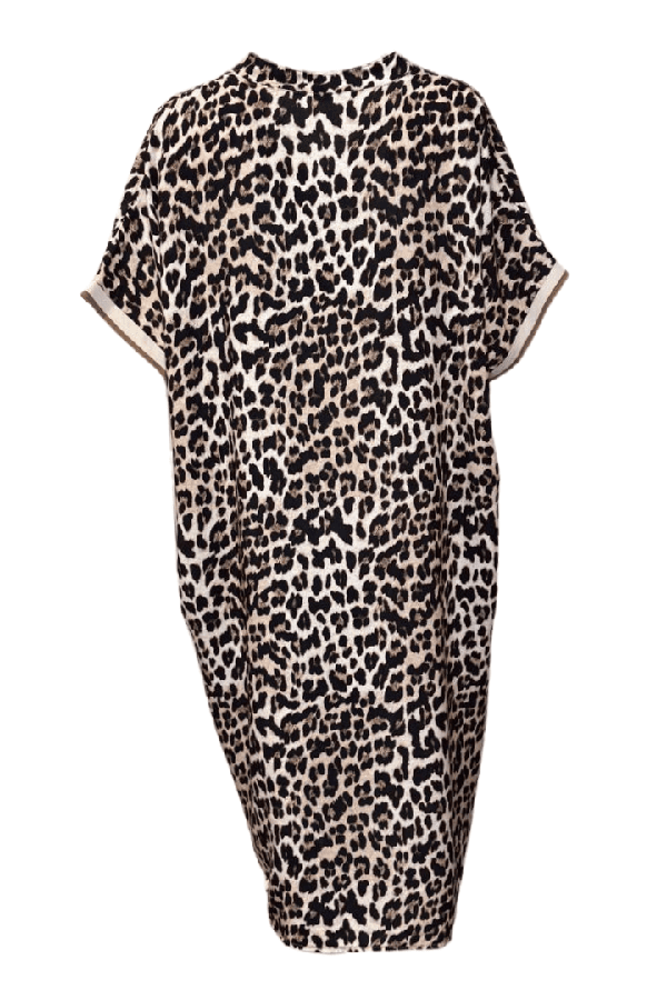 Casual Leopard Pocket Dress