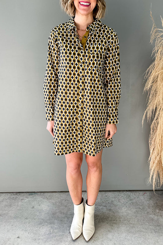 Casual Geometric Pattern Dress