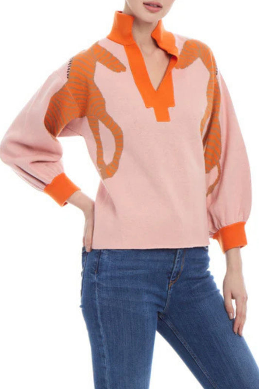 Zebra Jacquard Sweater