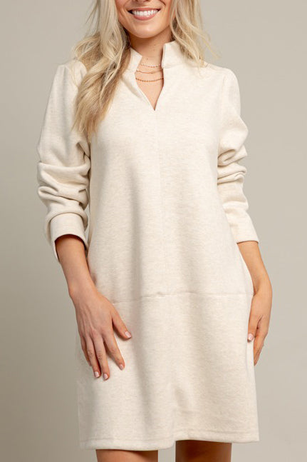 Casual Fork herringbone dress