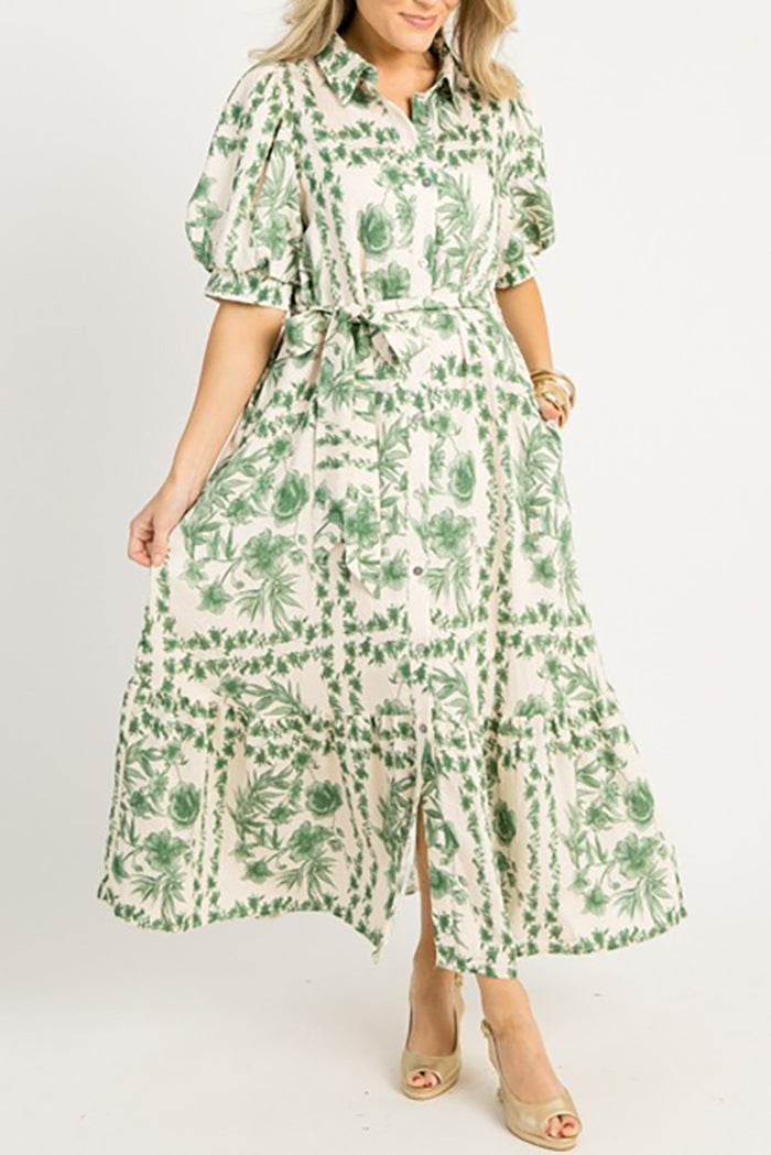 Going Green Floral Maxi Dress
