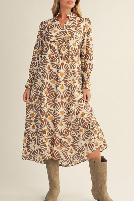 Casual Ruffles Hem Dress