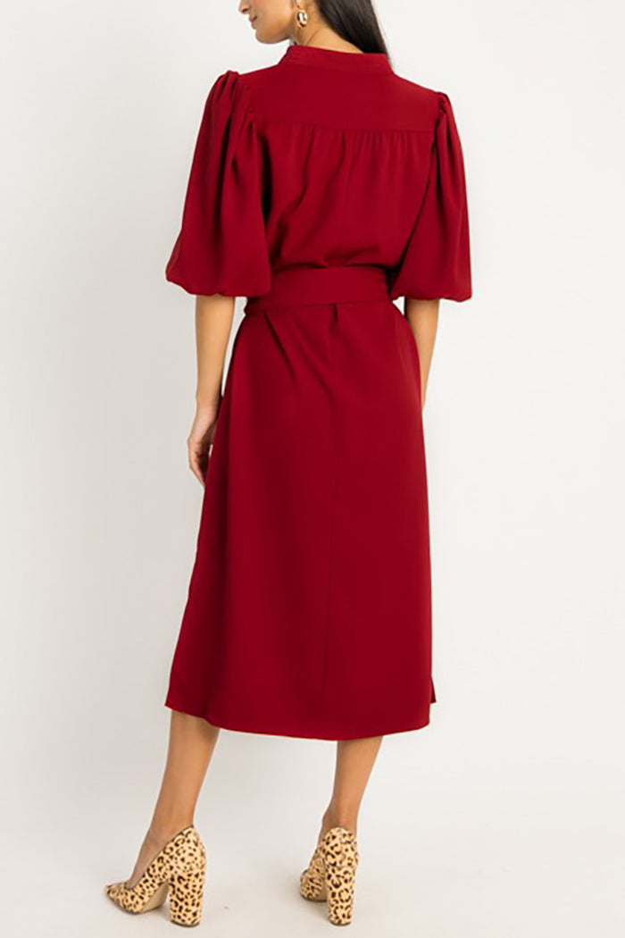 Casual Puff Sleeve Dress