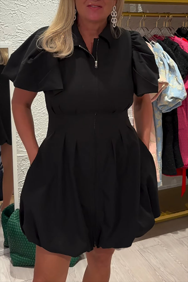 Zipper Bubble Dress