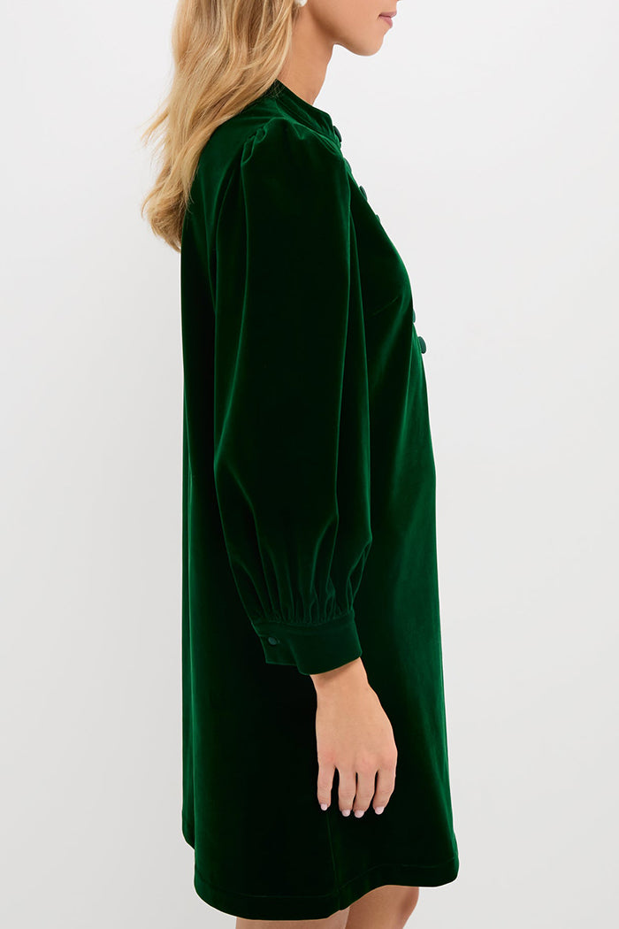 Casual Velvet Button Dress