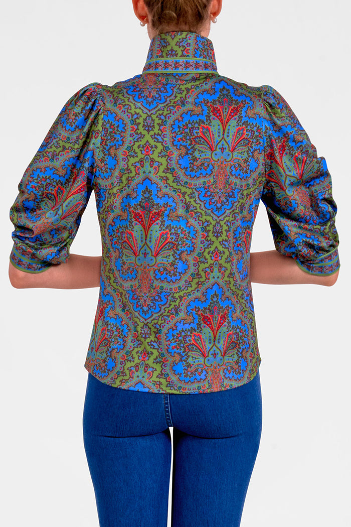 Casual  3/4  Puff Sleeve Top