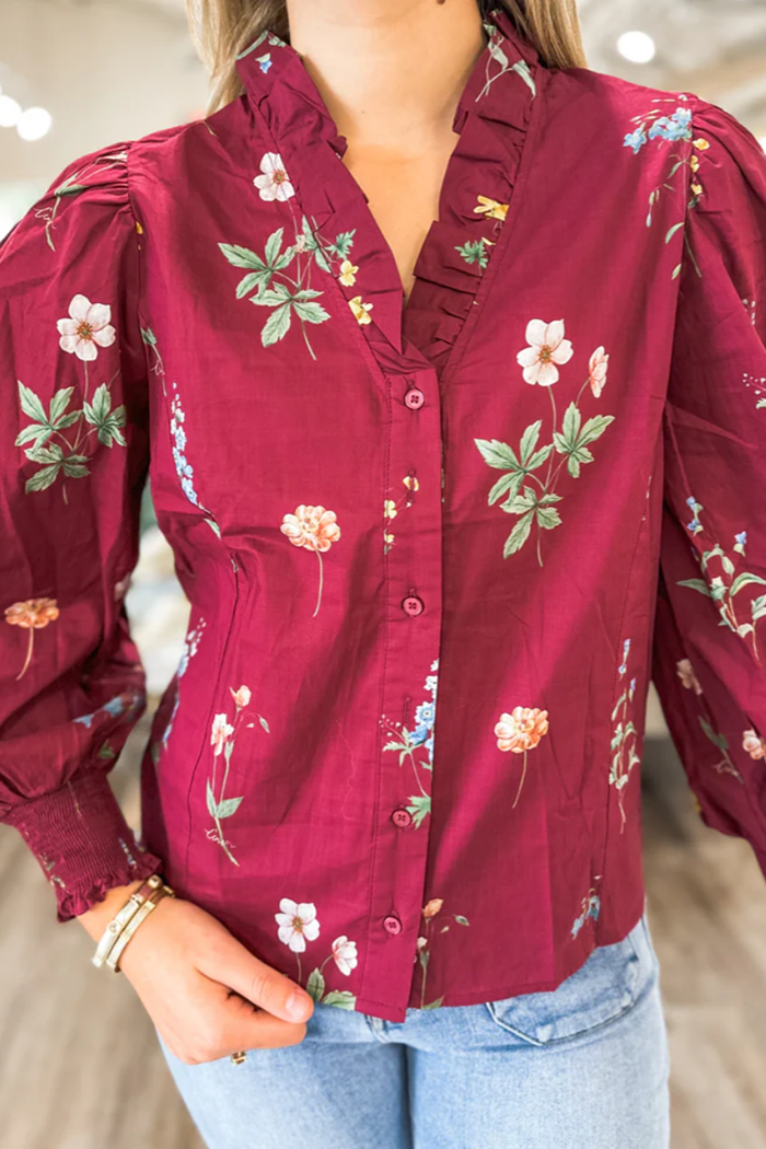 Garden Stroll Long Sleeve Blouse
